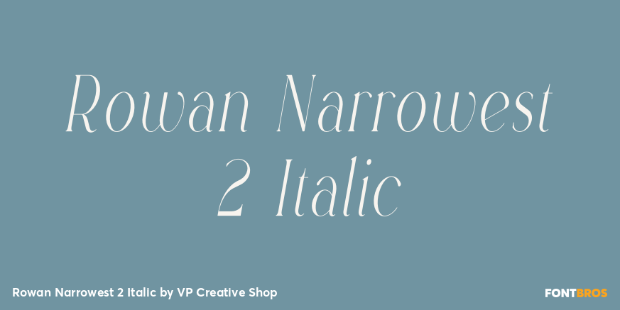 Rowan Narrowest 2 Italic Poster