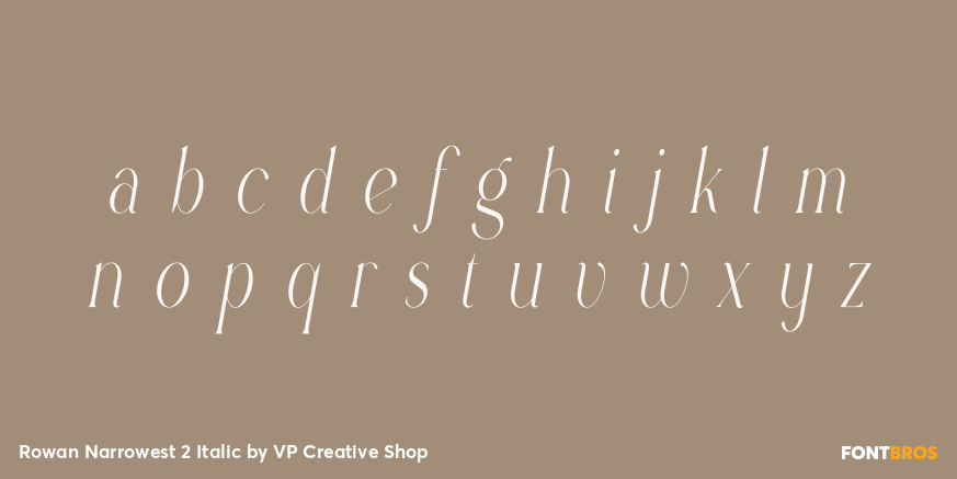 Rowan Narrowest 2 Italic Font Poster #1
