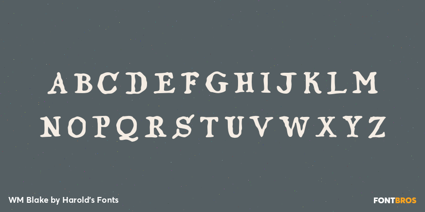 WM Blake Font Poster #1