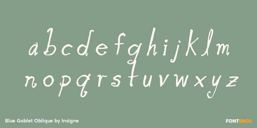 Blue Goblet Oblique Font Poster #3