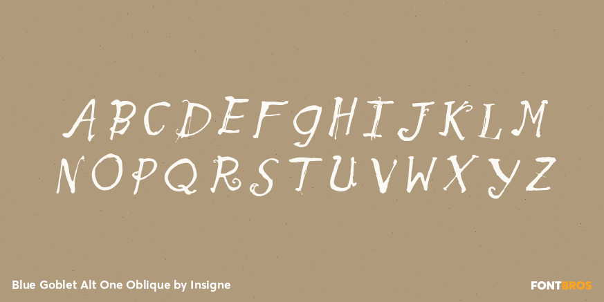 Blue Goblet Alt One Oblique Font Poster #2