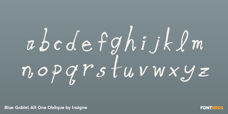 Blue Goblet Alt One Oblique Font Poster #3
