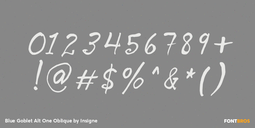 Blue Goblet Alt One Oblique Font Poster #4