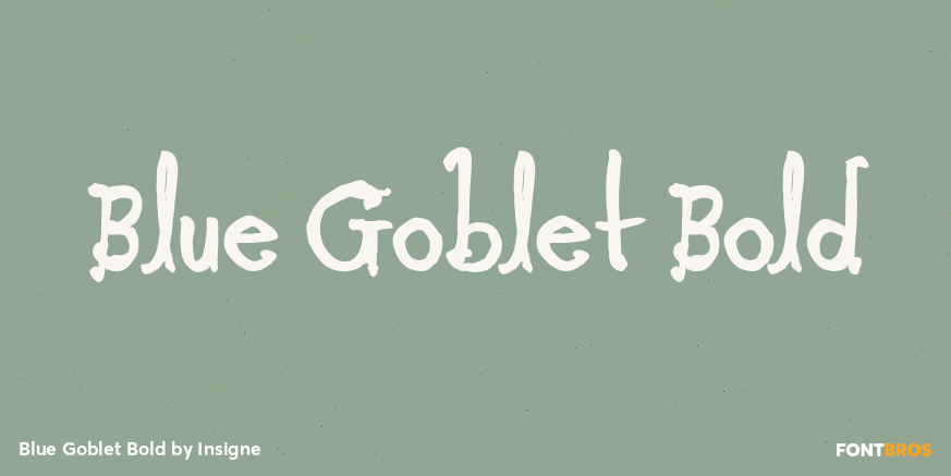 Blue Goblet Bold Font Poster #1
