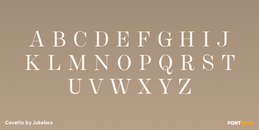 Cavetto Font Poster #2