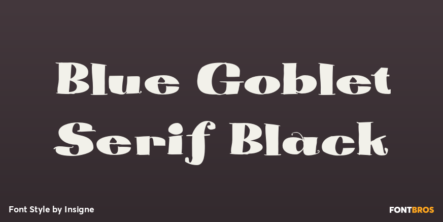 Blue Goblet Serif Black Font Poster #1