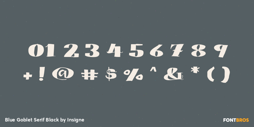 Blue Goblet Serif Black Font Poster #1