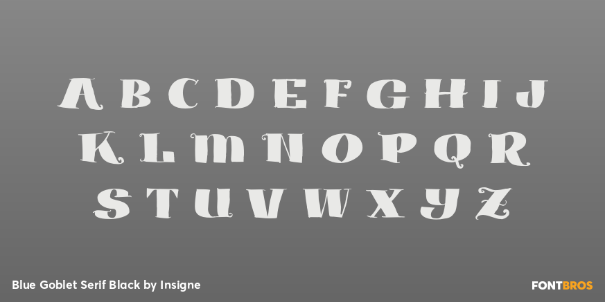 Blue Goblet Serif Black Font Poster #1