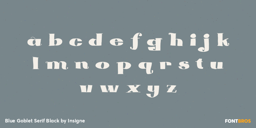 Blue Goblet Serif Black Font Poster #1