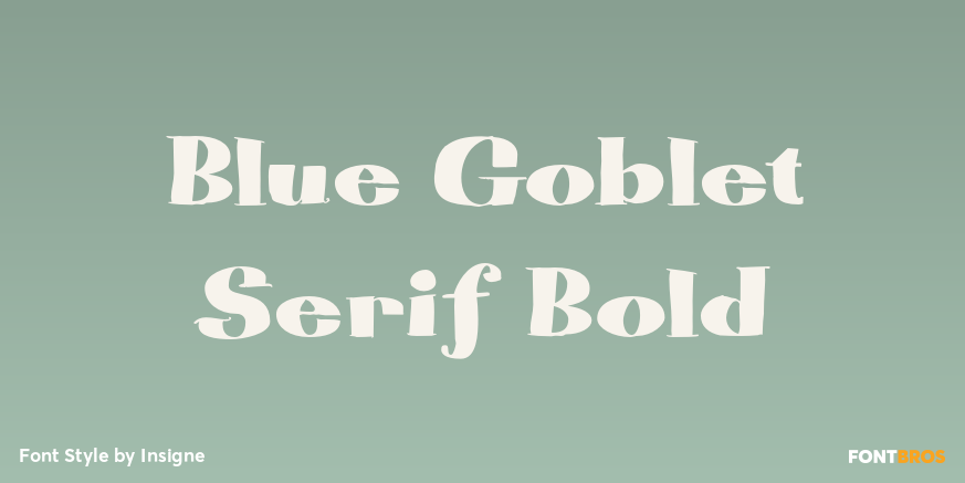 Blue Goblet Serif Bold Font Poster #1