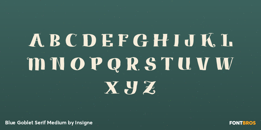 Blue Goblet Serif Medium Font Poster #2