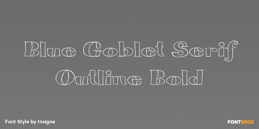 Blue Goblet Serif Outline Bold Font Poster #1