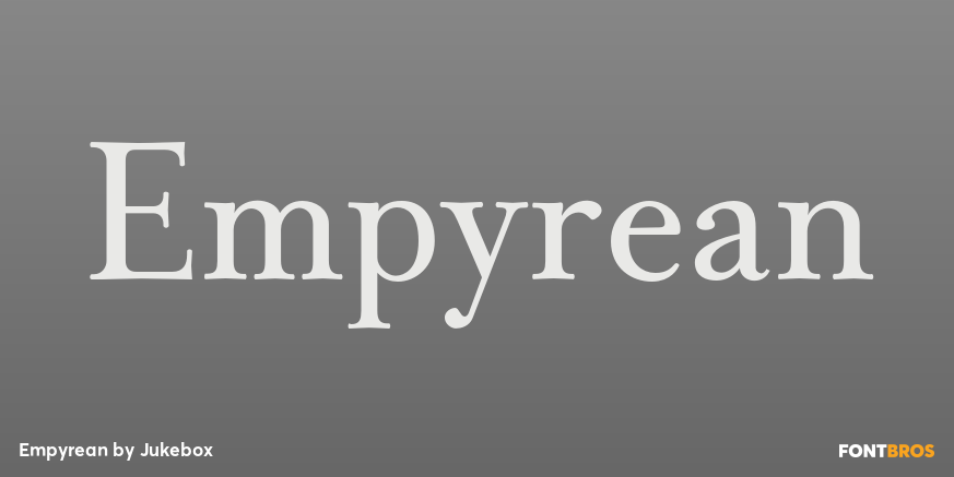 Empyrean Font Poster