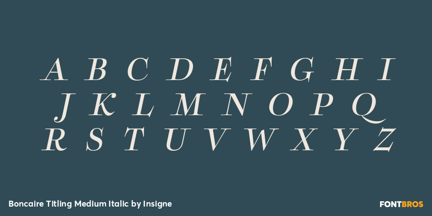 Boncaire Titling Medium Italic Font Poster #3