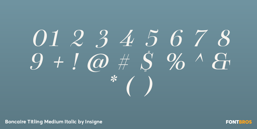 Boncaire Titling Medium Italic Font Poster #4