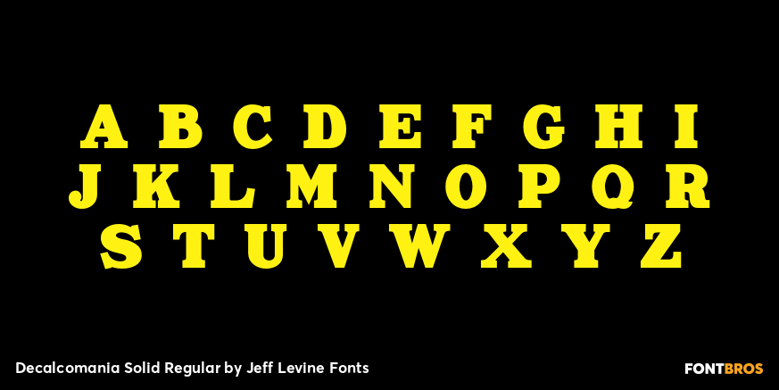Decalcomania Solid Regular Font Poster #3