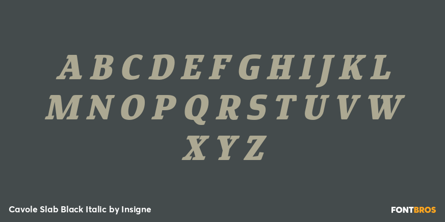 Cavole Slab Black Italic Font Poster #2