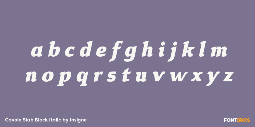 Cavole Slab Black Italic Font Poster #1