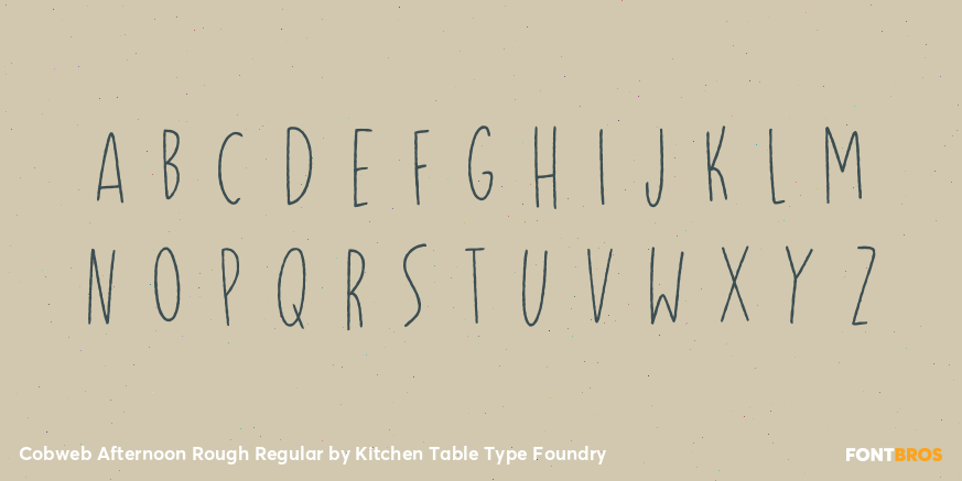 Cobweb Afternoon Rough Regular Font Poster #3