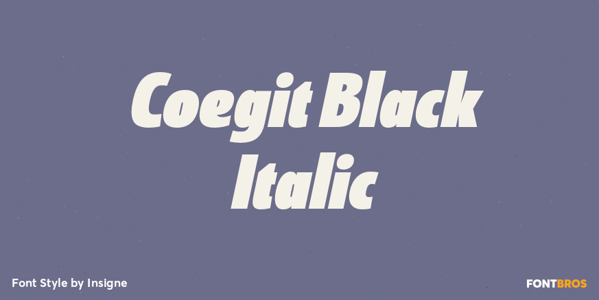 Coegit Black Italic Font Poster #1
