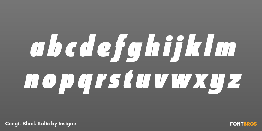 Coegit Black Italic Font Poster #3