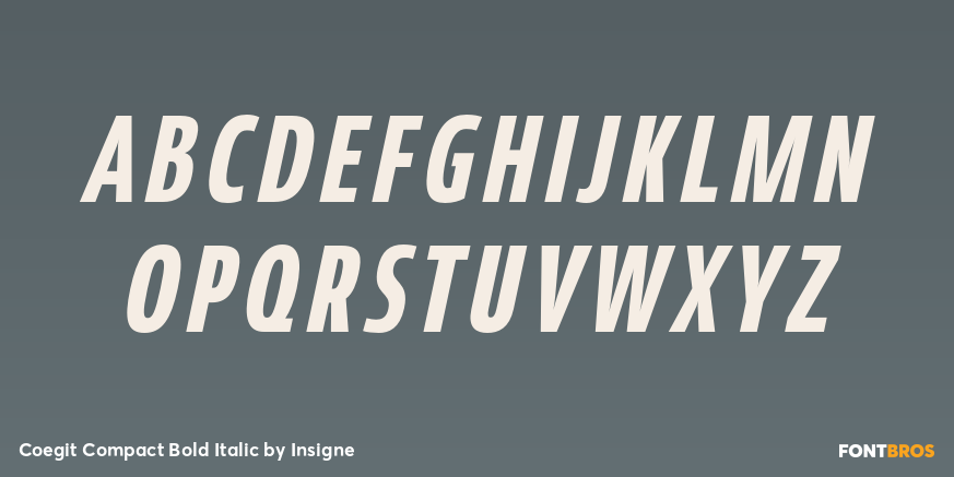 Coegit Compact Bold Italic Font Poster #2