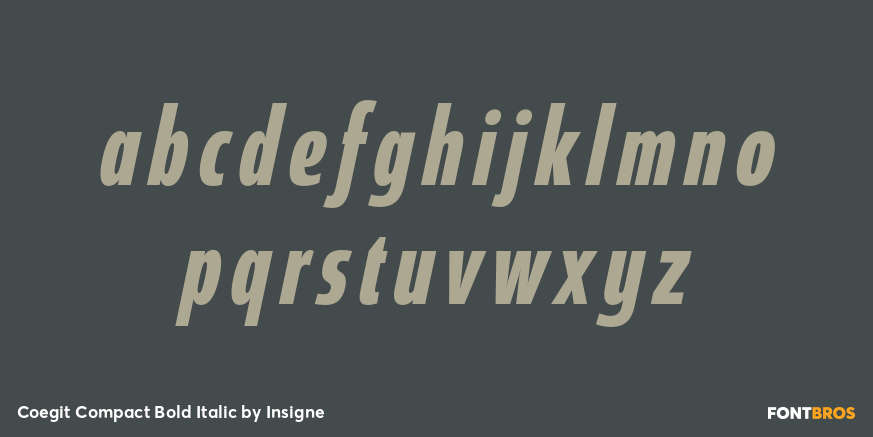 Coegit Compact Bold Italic Font Poster #3