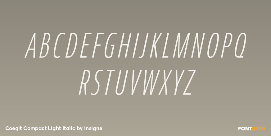 Coegit Compact Light Italic Font Poster #2