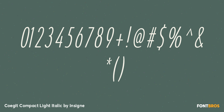 Coegit Compact Light Italic Font Poster #4
