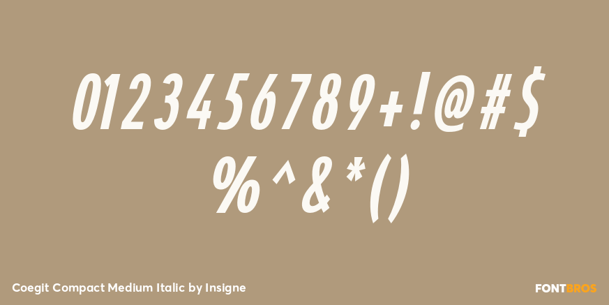 Coegit Compact Medium Italic Font Poster #4