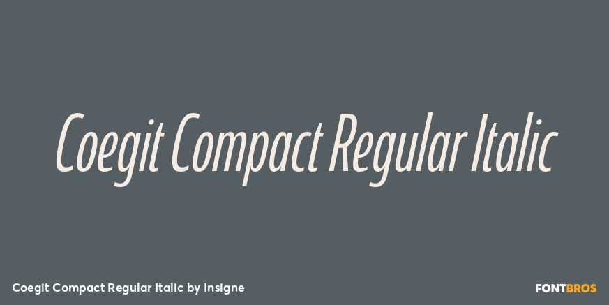 Coegit Compact Regular Italic Font Poster #1