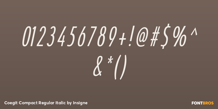 Coegit Compact Regular Italic Font Poster #4