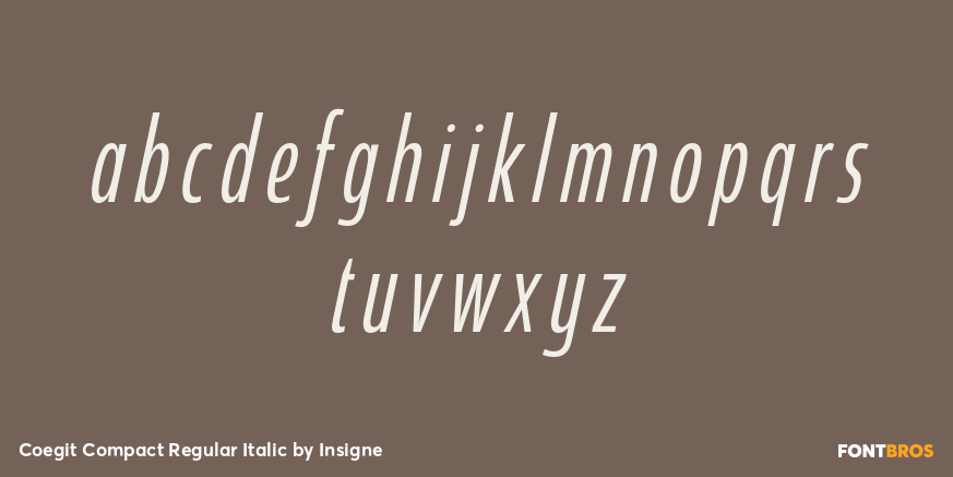 Coegit Compact Regular Italic Font Poster #1