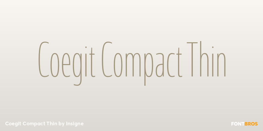 Coegit Compact Thin Font Poster #1