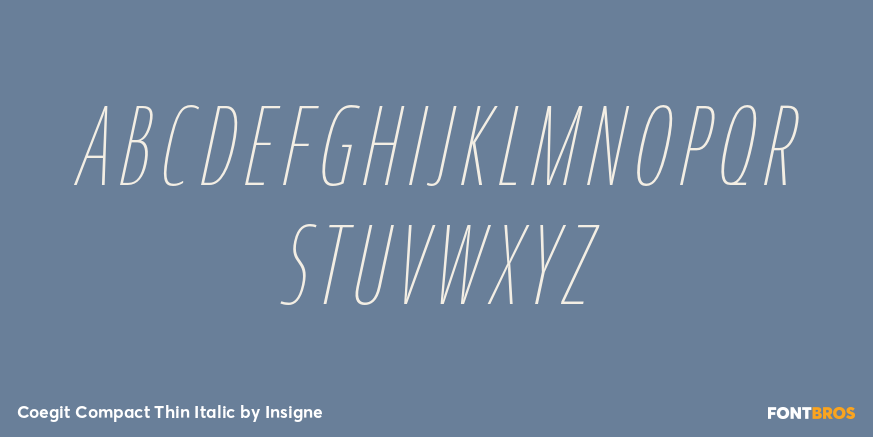 Coegit Compact Thin Italic Font Poster #2