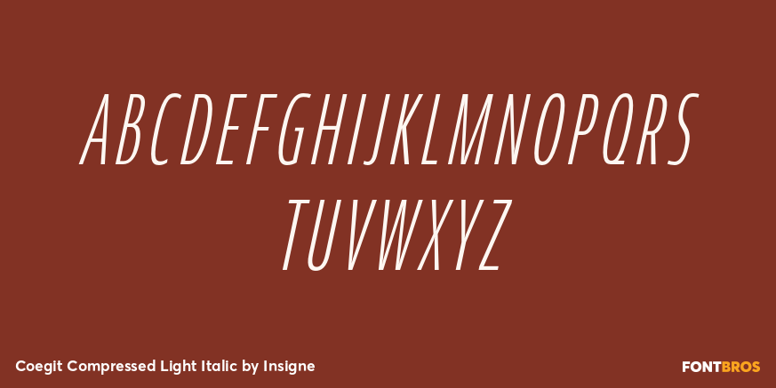 Coegit Compressed Light Italic Font Poster #2
