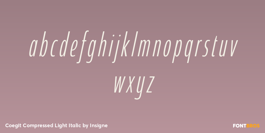 Coegit Compressed Light Italic Font Poster #3