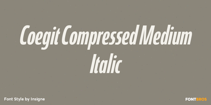 Coegit Compressed Medium Italic Font Poster #1
