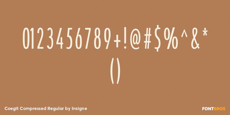 Coegit Compressed Regular Font Poster #4