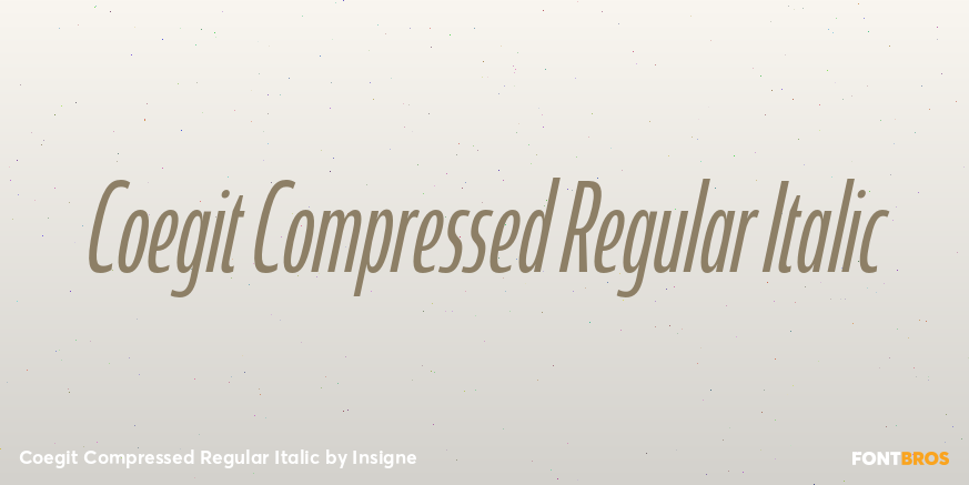 Coegit Compressed Regular Italic Font Poster #1
