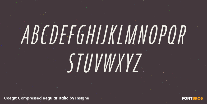 Coegit Compressed Regular Italic Font Poster #2