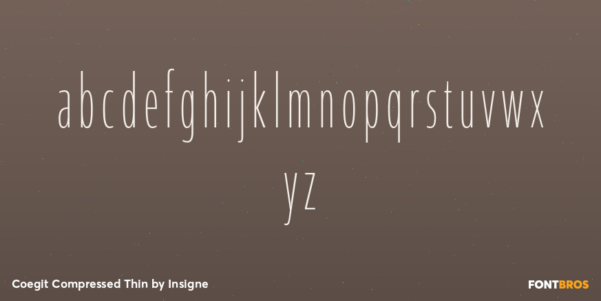 Coegit Compressed Thin Font Poster #3