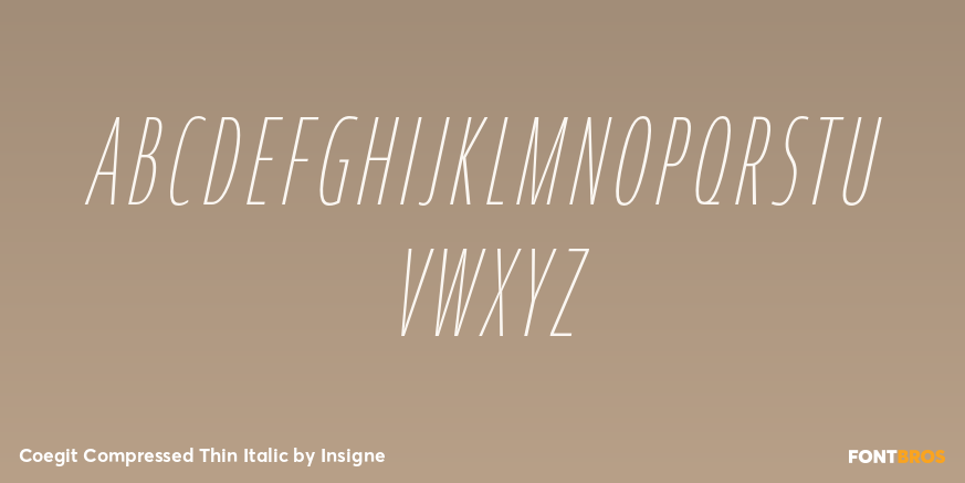 Coegit Compressed Thin Italic Font Poster #2