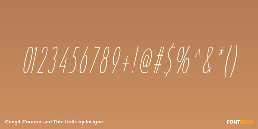 Coegit Compressed Thin Italic Font Poster #4