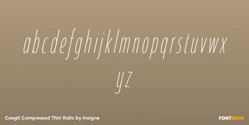 Coegit Compressed Thin Italic Font Poster #1
