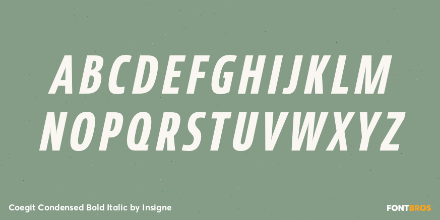 Coegit Condensed Bold Italic Font Poster #2