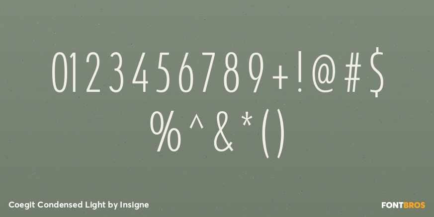 Coegit Condensed Light Font Poster #4