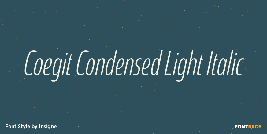 Coegit Condensed Light Italic Font Poster #1