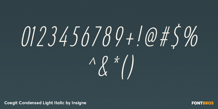 Coegit Condensed Light Italic Font Poster #4