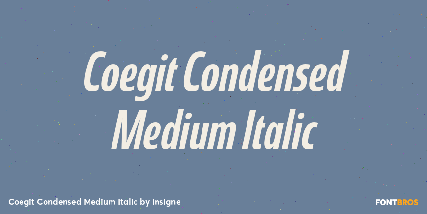 Coegit Condensed Medium Italic Font Poster #1